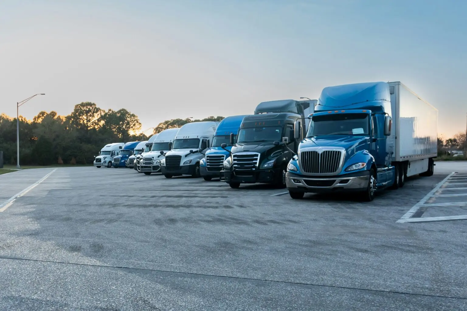 Fleet of trucks
